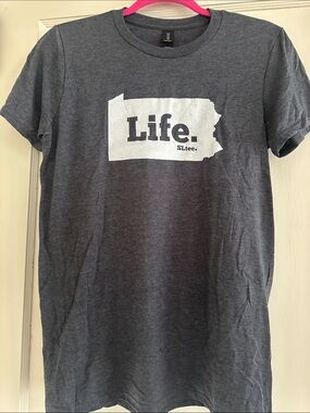 State Life Pennsylvania Graphic Short Sleeve Tee with White 'Life.' Graphic